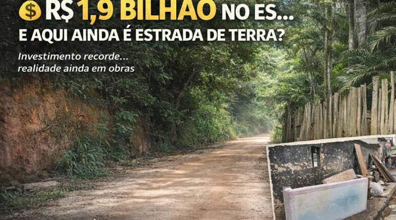 Estrada de terra nas montanhas capixabas simboliza a realidade da infraestrutura diante do investimento bilionário no Espírito Santo anunciado pelo BNDES