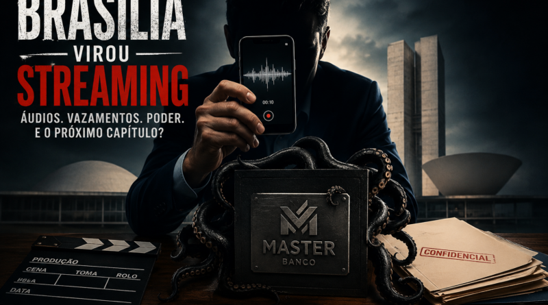 🎬 Brasília virou streaming: caiu na rede, virou temporada… e o Banco Master já ganhou spin-off 🍿🔥 Por Adelar Dias Junior Entre vazamentos, áudios e relações políticas improváveis, o caso Banco Master transformou Brasília em uma mistura de House of Cards, BBB e grupo de WhatsApp vazado A política brasileira virou definitivamente um streaming político interativo. Não existe mais intervalo comercial, fechamento de temporada ou reprise. Todo dia surge um áudio novo, um bastidor “exclusivo”, uma amizade institucional inesperada ou uma foto comprometedora que aparece misteriosamente no momento mais conveniente possível. E agora, no centro do roteiro nacional, aparece novamente o Banco Master e o empresário Daniel Vorcaro, que conseguiu o feito raro de unir mercado financeiro, bastidores políticos, influência cultural e guerra eleitoral em um único enredo digno de maratona. O novo capítulo ganhou força com os áudios envolvendo Flávio Bolsonaro e discussões sobre financiamento de filme e construção de imagem pública. Resultado? A fogueira que parecia perder calor voltou a virar incêndio premium de rede social. E o brasileiro, claro, já abriu o pacote de pipoca institucional. Porque, sejamos honestos: Brasília hoje não funciona mais como capital administrativa. Funciona como plataforma de conteúdo. 🍿 O Banco Master virou personagem fixo da temporada política brasileira O mais impressionante no caso Master não é apenas o escândalo em si. O fascinante — no sentido sociologicamente preocupante da palavra — é perceber como os tentáculos políticos do caso atravessam ideologias, governos, correntes econômicas e personagens que, em tese, deveriam ocupar trincheiras opostas. Quando um empresário começa a aparecer orbitando figuras de diferentes campos políticos, setores estratégicos, bastidores econômicos e ambientes culturais, o alerta naturalmente sobe. E sobe ainda mais quando começam os vazamentos seletivos. O caso Master passou a produzir um efeito quase cinematográfico: cada novo episódio muda alianças temporárias. Gente que ontem defendia hoje se afasta discretamente. Quem atacava passa a relativizar. E aquele velho adversário político reaparece sorrindo numa foto institucional como quem diz: “não era pessoal, era apenas business”. Brasília adora esse tipo de relação híbrida. O discurso é ideológico. O cafezinho é pragmático. Enquanto isso, o cidadão comum tenta entender quem está contra quem nesta semana. Missão praticamente impossível. Porque a política brasileira moderna criou um ambiente curioso: o inimigo de ontem pode virar aliado emergencial depois do próximo vazamento. 🎥 O filme virou detalhe. O roteiro verdadeiro está no dinheiro A entrada do nome de Flávio Bolsonaro no caso por causa do financiamento de produção audiovisual adicionou uma camada ainda mais simbólica à história. E aqui é importante fazer uma separação madura — coisa rara nas redes sociais atualmente. Produzir filme, documentário ou conteúdo audiovisual não é problema. Narrativa política sempre existiu. Sempre. Durante a Segunda Guerra Mundial, nazistas e aliados utilizaram cinema como arma estratégica de propaganda. Hollywood ajudou os Estados Unidos a vender patriotismo globalmente. A Alemanha nazista compreendeu cedo o poder emocional da imagem. Décadas depois, governos continuam usando audiovisual para construir reputação, proximidade popular e capital simbólico. No Brasil, Lula entendeu isso há anos. Bolsonaro também compreendeu a força do vídeo emocional, do corte viral e da narrativa direta. A diferença é que agora o jogo ficou mais profissional, mais caro e muito mais conectado ao ambiente digital. O problema, portanto, não é o filme. O problema é sempre a pergunta que o brasileiro aprendeu a fazer olhando por cima do óculos: “Tá… mas quem está pagando essa conta?” Porque quando aparecem dúvidas sobre origem de recursos, conexões empresariais e relações cruzadas entre influência econômica e política, o assunto deixa de ser cultural e vira investigação narrativa em tempo real. E aí Brasília entra naquele modo clássico: ninguém sabe exatamente o tamanho do problema, mas todo mundo começa a se movimentar como se soubesse. 🌎 “The book is on the table”: a repercussão internacional da novela brasileira O mais extraordinário é que a política brasileira já exporta entretenimento institucional para o mundo inteiro. Jornais internacionais acompanham Brasília como quem acompanha série de suspense geopolítico com humor involuntário. O investidor estrangeiro acorda tentando entender se: houve crise institucional; vazamento estratégico; antecipação eleitoral; guerra narrativa; ou apenas mais uma terça-feira normal no Brasil. Spoiler: geralmente são todas as alternativas juntas. E o brasileiro entra automaticamente no modo Joel Santana International Experience: “Look… the situation is very difficultation because the áudio caiu in the internet and now everybody is making confusions.” Já no francês freestyle diplomático: “Le problème n’est pas le cinéma… c’est le financement, mon ami.” Enquanto isso, o mercado financeiro reage mais rápido que comentarista de rede social. Bastou o áudio circular para investidores começarem imediatamente a medir riscos políticos, impactos econômicos e possíveis consequências institucionais. Hoje, um vazamento de WhatsApp já movimenta mais tensão que muito pronunciamento oficial. 📱 Redes sociais: o tribunal mais rápido, emocional e desmemoriado do planeta E aqui entramos talvez no ponto mais perigoso dessa temporada brasileira. As redes sociais transformaram a política em reação instantânea. Não existe mais tempo para reflexão. Existe tempo apenas para postagem. Um corte de 15 segundos vale mais que uma investigação de meses. Uma manchete emocional atropela facilmente uma análise séria. E boa parte das pessoas compartilha conteúdo sem sequer abrir a matéria. O vazamento seletivo virou ferramenta de guerra política permanente. E isso tende a piorar conforme as eleições majoritárias se aproximam. Cada grupo político possui hoje seus próprios ecossistemas digitais, influenciadores, canais de narrativa e estratégias de viralização. O objetivo raramente é esclarecer. O objetivo quase sempre é vencer a próxima batalha de percepção pública. A consequência disso é brutal: o eleitor começa a consumir política como torcida organizada. E talvez esteja aí a crítica mais importante deste artigo. Porque o cidadão comum também participa dessa engrenagem. Cada compartilhamento irresponsável, cada julgamento instantâneo e cada comentário feito apenas por paixão ideológica ajudam a alimentar o ambiente perfeito para manipulação emocional em escala industrial. 🤝 Brasília: onde todo mundo se abraça… até o próximo vazamento Existe algo quase poético no comportamento político brasileiro. Um novo escândalo separa aliados. Outro aproxima antigos rivais. Um áudio destrói amizades institucionais. Uma pesquisa eleitoral reconstrói pontes improváveis. E assim Brasília segue: num eterno “abraça, empurra, desmente e reaparece”. O curioso é que o brasileiro já percebeu isso. Talvez por isso acompanhe tudo com ironia crescente. Porque no fundo existe uma sensação coletiva de que: ninguém está completamente fora do jogo, ninguém é totalmente inocente e ninguém sabe exatamente quem será o próximo personagem central da temporada. 📦 Box Pauta Solta: sobrevivendo ao streaming político brasileiro ✅ Leia além do corte viral ✅ Desconfie de vazamentos “convenientemente estratégicos” ✅ Observe quem ganha com cada crise ✅ Não transforme político em influencer de estimação ✅ Informação séria exige contexto ✅ Nem todo áudio explica a história inteira ✅ E nem todo silêncio significa inocência 😉 💬 E você? O caso Master ainda vai revelar novos personagens? Os vazamentos ajudam a transparência ou viraram arma política industrial? Quem realmente controla o roteiro dessa série chamada Brasília? A caixa de comentários da Revista Pauta Solta está aberta. E, convenhamos, às vezes ela fica mais interessante que certos plenários. 😉 🔗 Leituras relacionadas na Revista Pauta Solta ➡️ Pauta Solta – Imposto de Renda 2026 ➡️ Pauta Solta – BR-262 e a realidade brasileira ➡️ Revista Pauta Solta Fontes e referências Reuters Brasil AP News Poder360 – Redes sociais e política CNN Brasil Google Notícias Brasil Sobre o autor Adelar Dias Junior é jornalista (MTB: 2593/ES) e fundador da Revista Digital Pauta Solta, com atuação voltada ao jornalismo de análise e comportamento, produzindo conteúdos que conectam informação, cotidiano e contexto social, com linguagem acessível e abordagem crítica.