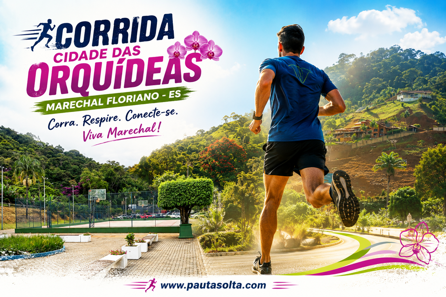 🏃‍♂️🌸 Corrida Cidade das Orquídeas: quando Marechal Floriano troca o “depois eu começo” pelo “bora correr!”